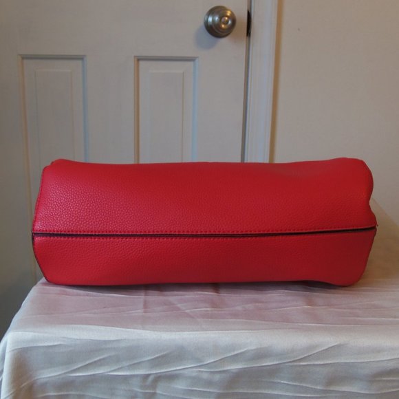 Nanette Lepore Arabella Bow Bag Red, faux leather, satchel tote bag - Picture 7 of 12